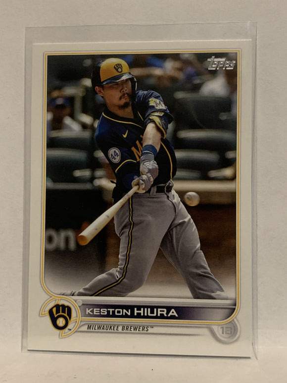 #265 Keston Hiura Milwaukee Brewers 2022 Topps Series 1 Baseball Card MLB