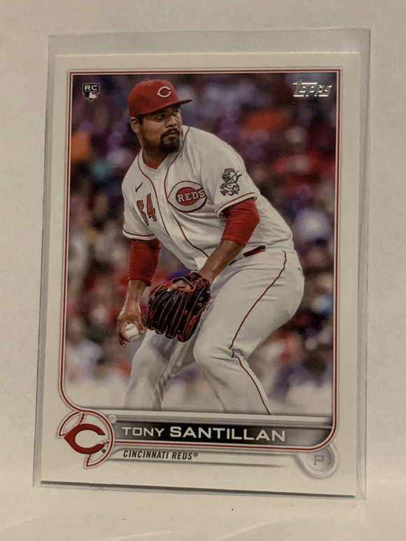 #111 Tony Santillan Rookie Cincinnati Reds 2022 Topps Series 1 Baseball Card MLB