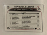 #204 Burnes Scherzer Buehler ERA Leaders 2022 Topps Series 1 Baseball Card MLB