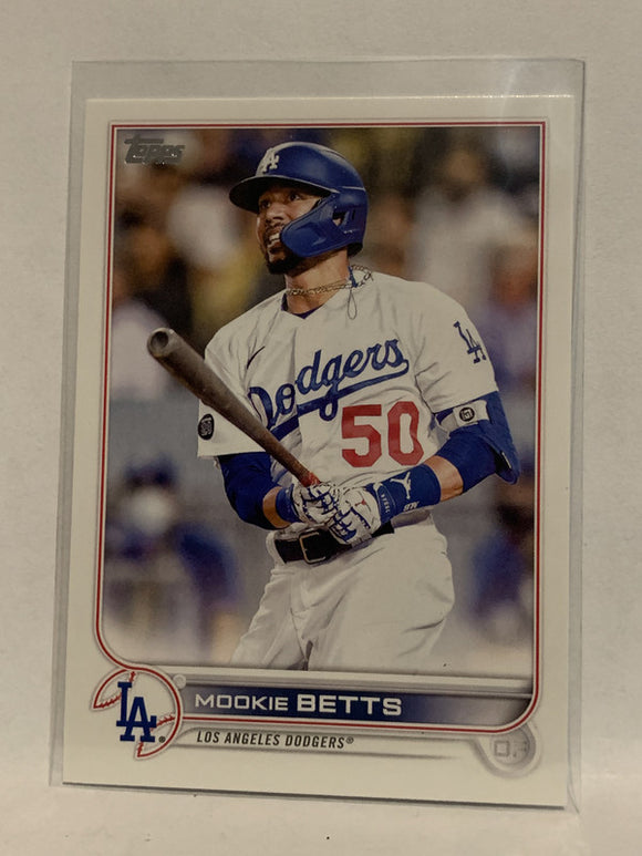 #50 Mookie Betts Los Angeles Dodgers 2022 Topps Series 1 Baseball Card MLB