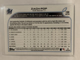 #108 Zach Pop Rookie Miami Marlins 2022 Topps Series 1 Baseball Card MLB