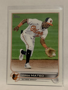 #89 Jorge Mateo Baltimore Orioles 2022 Topps Series 1 Baseball Card MLB