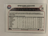 #162 Spencer Howard Texas Rangers 2022 Topps Series 1 Baseball Card MLB