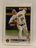 #78 Aaron Ashby Rookie Milwaukee Brewers 2022 Topps Series 1 Baseball Card MLB