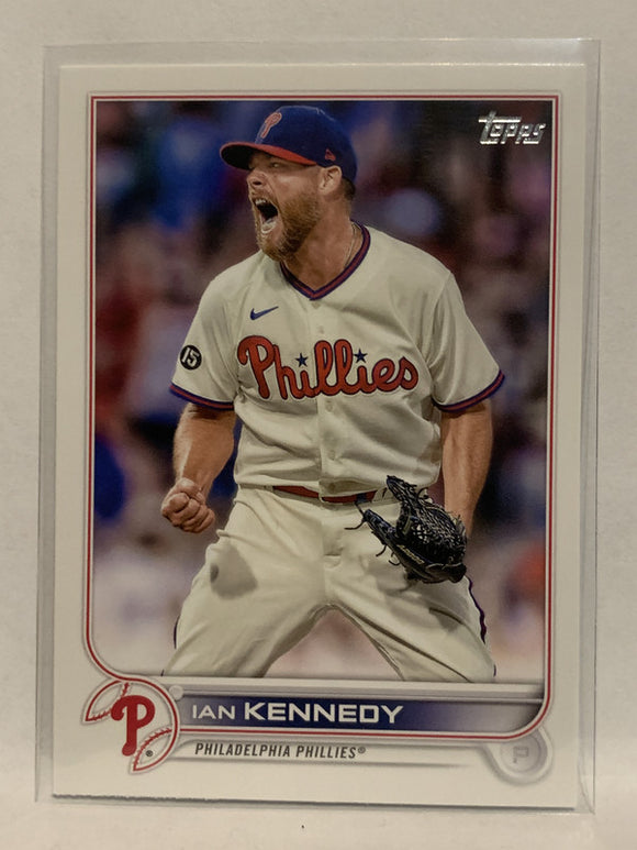 #102 Ian Kennedy Philadelphia Phillies 2022 Topps Series 1 Baseball Card MLB