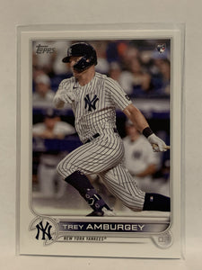 #263 Trey Amburgey Rookie New York Yankees 2022 Topps Series 1 Baseball Card MLB