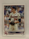 #129 Max Fried Atlanta Braves 2022 Topps Series 1 Baseball Card MLB