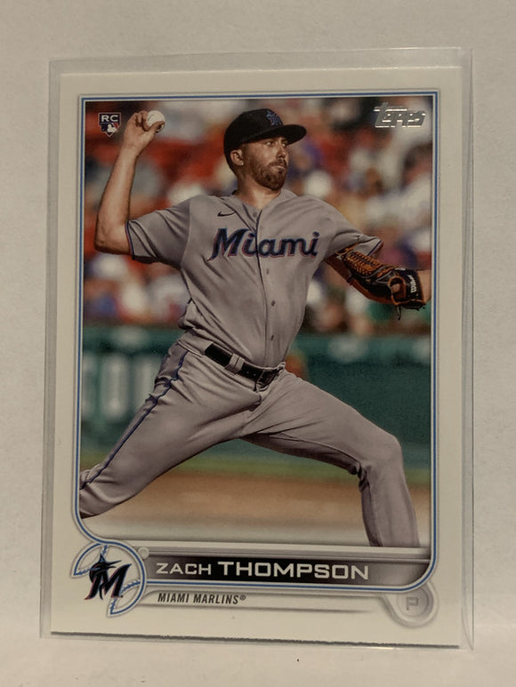 #227 Zach Thompson Rookie Miami Marlins 2022 Topps Series 1 Baseball Card MLB