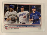 #204 Burnes Scherzer Buehler ERA Leaders 2022 Topps Series 1 Baseball Card MLB