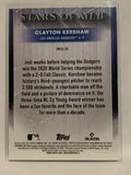 #SMLB-28 Clayton Kershaw Stars of MLB Los Angeles Dodgers 2022 Topps Series 1 Baseball Card MLB