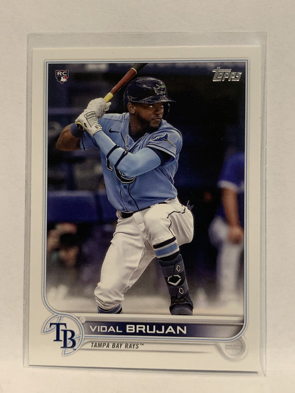 #25 Vidal Brujan Rookie Tampa Bay Rays 2022 Topps Series 1 Baseball Card MLB