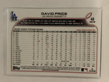 #40 David Price  Los Angeles Dodgers 2022 Topps Series 1 Baseball Card MLB