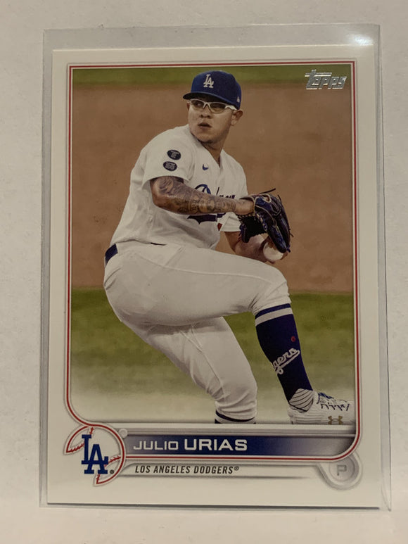 #299 Julio Urias Los Angeles Dodgers 2022 Topps Series 1 Baseball Card MLB