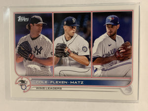 #270 Cole Flexen Matz Wins Leaders 2022 Topps Series 1 Baseball Card MLB