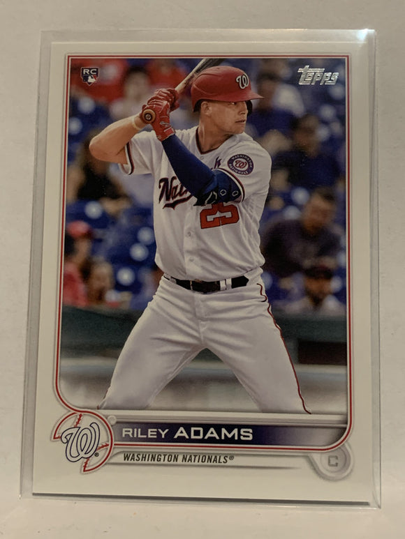 #158 Riley Adems Rookie Washington Nationals 2022 Topps Series 1 Baseball Card MLB