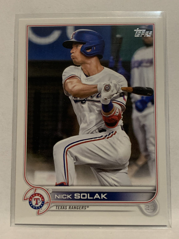 #172 Nick Solak Texas Rangers 2022 Topps Series 1 Baseball Card MLB