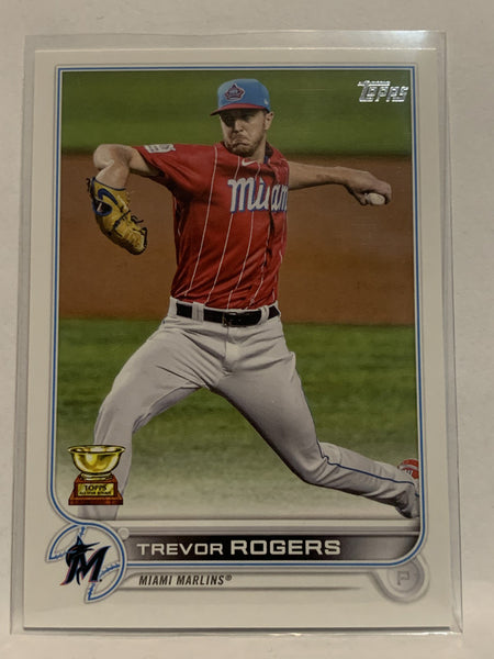  2022 Topps # 24 Trevor Rogers Miami Marlins (Baseball