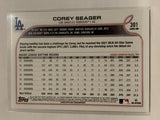 #301 Corey Seager Los Angeles Dodgers 2022 Topps Series 1 Baseball Card MLB