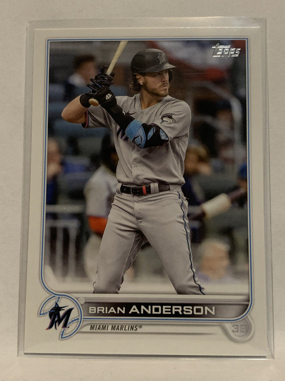 #19 Brian Anderson Rookie Miami Marlins 2022 Topps Series 1 Baseball Card MLB