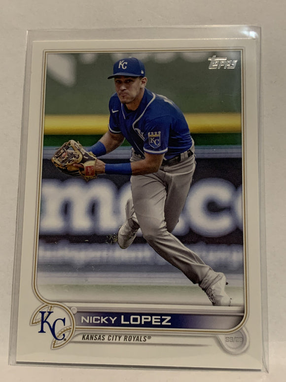 #76 Nicky Lopez Kansas City Royals 2022 Topps Series 1 Baseball Card MLB