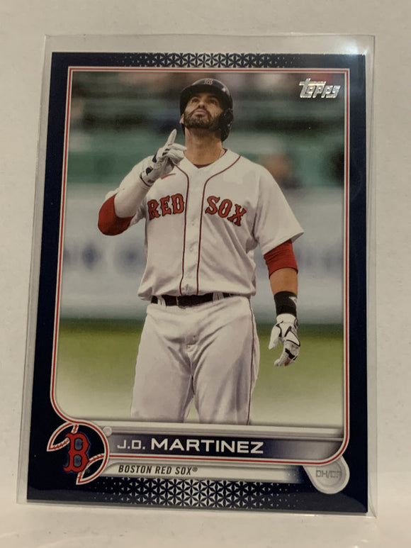 #182 J.D. Martinez Black Boston Red Sox 2022 Topps Series 1 Baseball Card MLB