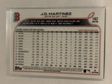 #182 J.D. Martinez Black Boston Red Sox 2022 Topps Series 1 Baseball Card MLB