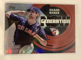 #GN-13 Shane Bieber Generation Now Cleveland Guardians 2022 Topps Series 1 Baseball Card MLB