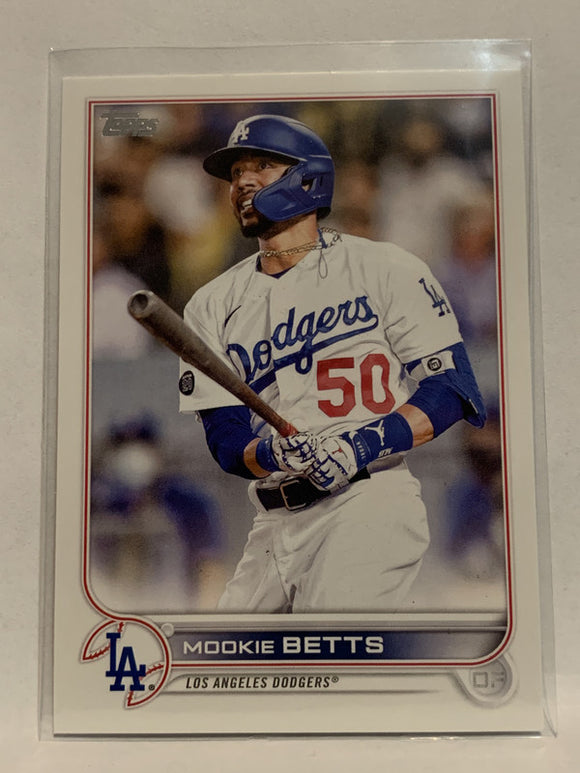 #50 Mookie Betts Los Angeles Dodgers 2022 Topps Series 1 Baseball Card MLB