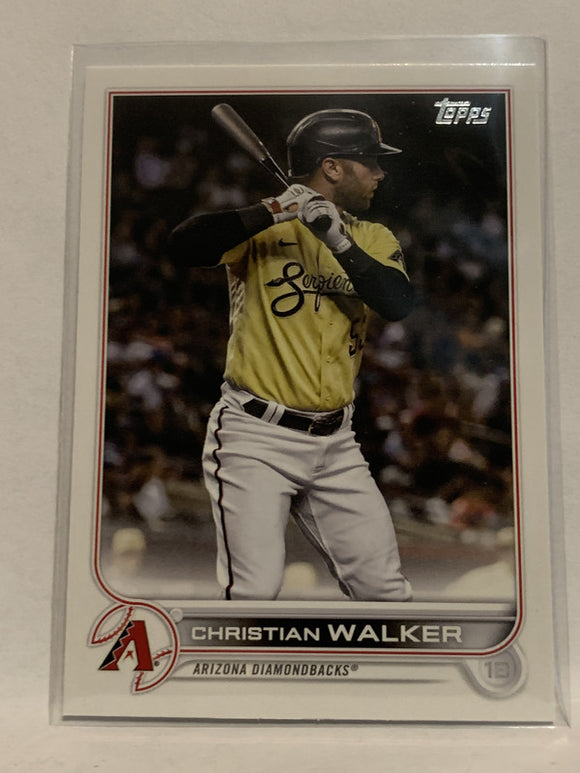 #75 Christian Walker  Arizona Diamondbacks 2022 Topps Series 1 Baseball Card MLB