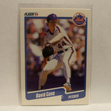 #200 David Cone New York Mets 1990 Fleer Baseball Card IK