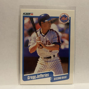 #207 Gregg Jeffries New York Mets 1990 Fleer Baseball Card IK