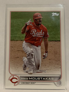 #60 Mike Moustakas Cincinnati Reds 2022 Topps Series 1 Baseball Card MLB