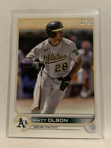 #149 Matt Olson Oakland Athletics 2022 Topps Series 1 Baseball Card MLB