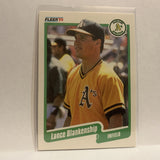 #1 Lance Blankenship Oakland Athletics 1990 Fleer Baseball Card IK