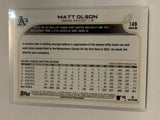 #149 Matt Olson Oakland Athletics 2022 Topps Series 1 Baseball Card MLB