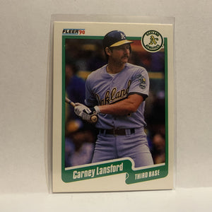 #14 carney Lansford Oakland Athletics 1990 Fleer Baseball Card IK