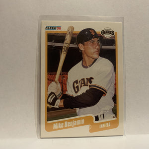 #51 Mike Benjamin San Francisco Giants 1990 Fleer Baseball Card IK