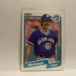 #81 Mike Flanagan Toronto Blue Jays 1990 Fleer Baseball Card IK