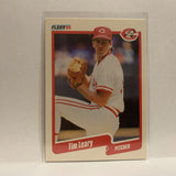 #424 Tim Leary Cincinnati Reds 1990 Fleer Baseball Card IL