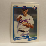 #300 Charlie Hough Texas Rangers 1990 Fleer Baseball Card IL