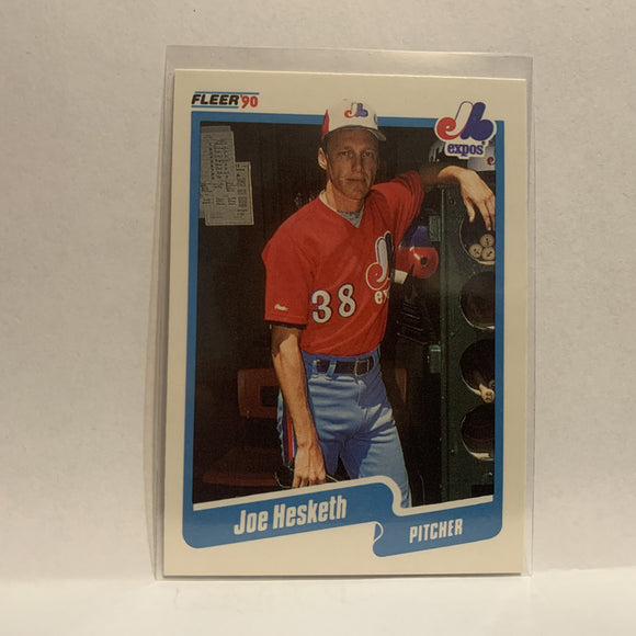 #349 Joe Hesketh Montreal Expos 1990 Fleer Baseball Card IL