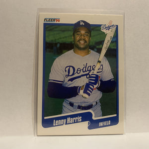 #397 Lenny Harris Los Angeles Dodgers 1990 Fleer Baseball Card IL