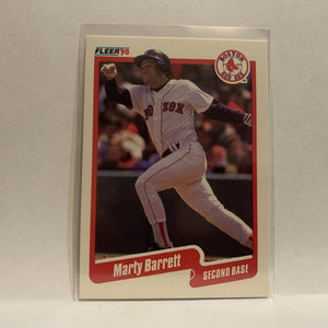 #266 Marty Barrett Boston Red Sox 1990 Fleer Baseball Card IL