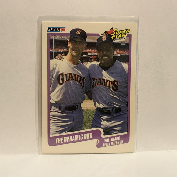 #637 The Dynamic Duo Will Clark Kevin Mitchell San Francisco Giants 1990 Fleer Baseball Card IM