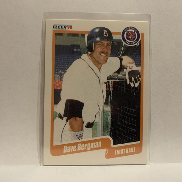 #600 Dave Bergman Detroit Tigers 1990 Fleer Baseball Card IM