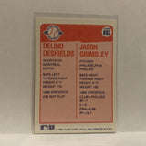 #653 Delino Deshields Jason Grimsley Prospects 1990 Fleer Baseball Card IM