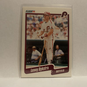 #556 Lenny Dykstra Philadelphia Phillies 1990 Fleer Baseball Card IM