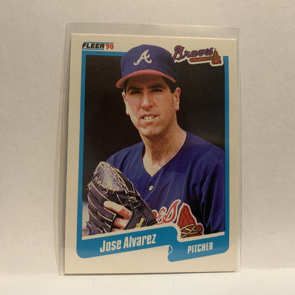 #574 Jose Alvarez Atlanta Braves 1990 Fleer Baseball Card IM