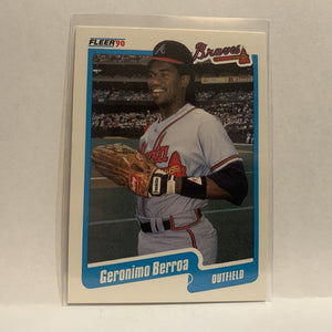 #575 Geronimo Berroa Atlanta Braves 1990 Fleer Baseball Card IM