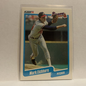 #580 Mark Eichhorn Atlanta Braves 1990 Fleer Baseball Card IM